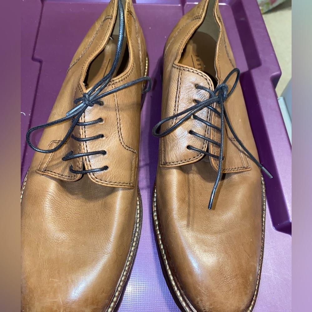 Public Opinion Medium Brown Derby Dress Shoes Size 11M EUC